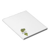 可愛いパーソナライズされた恐竜 ノートパッド (アングル)