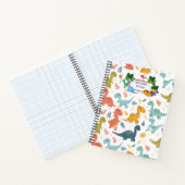 可愛いパーソナライズされた恐竜 ノートブック (内部)