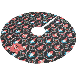 可愛いパーソナライズされた格言クリスマスブラシ付きポリエステル ブラッシュドポリエステルツリースカート