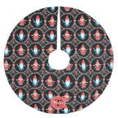 可愛いパーソナライズされた格言クリスマスブラシ付きポリエステル ブラッシュドポリエステルツリースカート (正面)