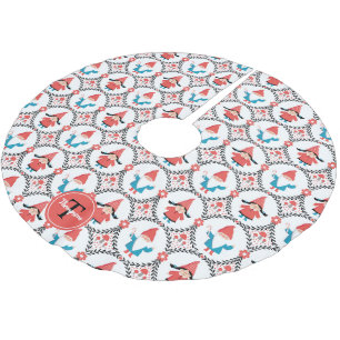 可愛いパーソナライズされた格言クリスマス ブラッシュドポリエステルツリースカート