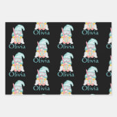 可愛いパーソナライズされた格言プリントのクリスマス ラッピングペーパーシート (正面)