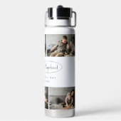 可愛いパーソナライズされた母の日の家族写真 ウォーターボトル (背面)