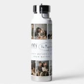 可愛いパーソナライズされた母の日の家族写真 ウォーターボトル (左面)