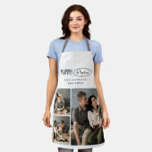 可愛いパーソナライズされた母の日の家族写真 エプロン (着用した状態)