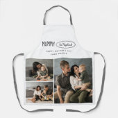 可愛いパーソナライズされた母の日の家族写真 エプロン (正面)