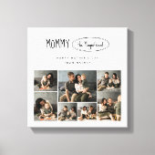可愛いパーソナライズされた母の日の家族写真 キャンバスプリント (正面)
