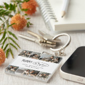 可愛いパーソナライズされた母の日の家族写真 キーホルダー (正面右)