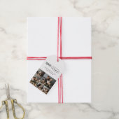 可愛いパーソナライズされた母の日の家族写真 ギフトタグ (より糸付き)