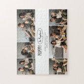 可愛いパーソナライズされた母の日の家族写真 ジグソーパズル (縦)