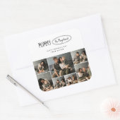 可愛いパーソナライズされた母の日の家族写真 スクエアシール (封筒)