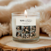 可愛いパーソナライズされた母の日の家族写真 スクエアシール