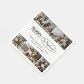 可愛いパーソナライズされた母の日の家族写真 スタンダードランチョンナプキン (角)