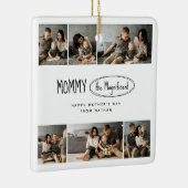 可愛いパーソナライズされた母の日の家族写真 セラミックオーナメント (右)