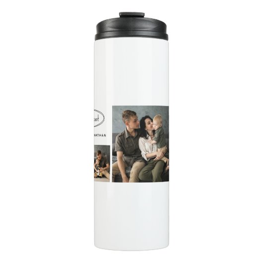 可愛いパーソナライズされた母の日の家族写真 タンブラー (正面)