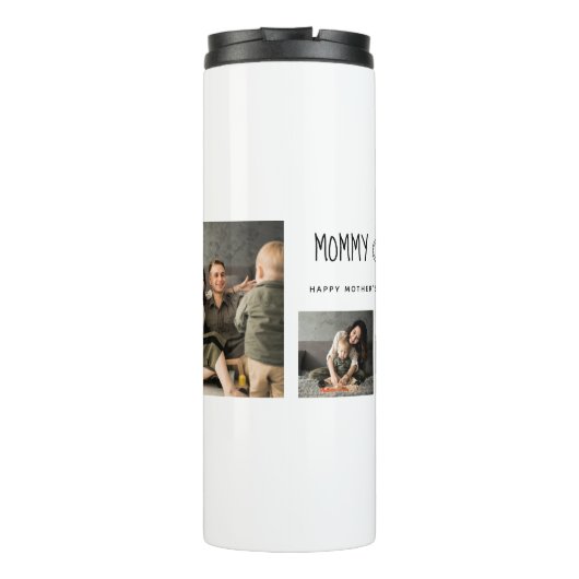 可愛いパーソナライズされた母の日の家族写真 タンブラー (裏面)