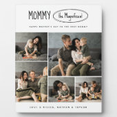 可愛いパーソナライズされた母の日の家族写真 フォトプラーク (正面)