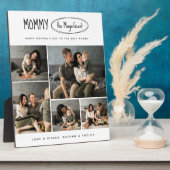 可愛いパーソナライズされた母の日の家族写真 フォトプラーク (側面)
