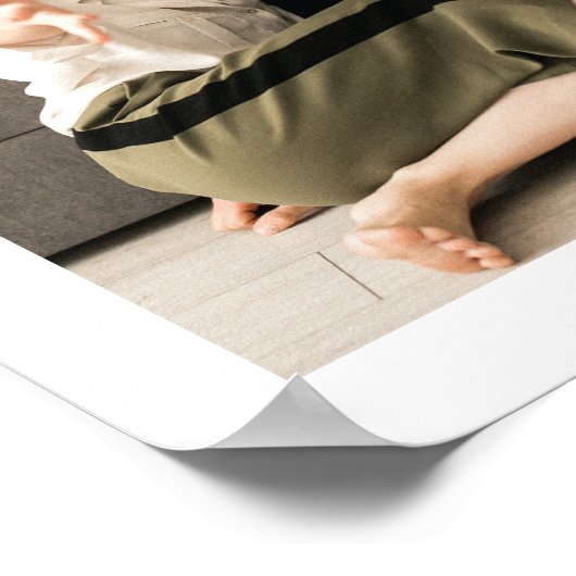 可愛いパーソナライズされた母の日の家族写真 ポスター (角)