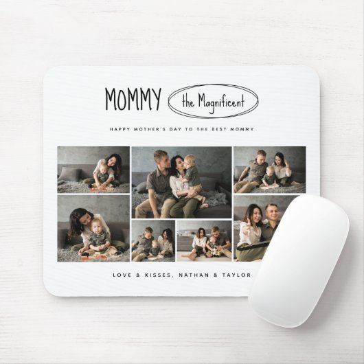 可愛いパーソナライズされた母の日の家族写真 マウスパッド (マウス)