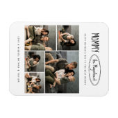 可愛いパーソナライズされた母の日の家族写真 マグネット (横)