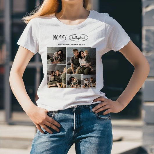 可愛いパーソナライズされた母の日の家族写真 Tシャツ