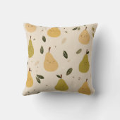 可愛いパーソナライズされた洋お洒落梨の柄 クッション (裏面)