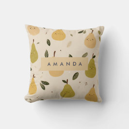 可愛いパーソナライズされた洋お洒落梨の柄 クッション