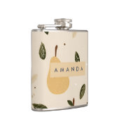 可愛いパーソナライズされた洋お洒落梨の柄 フラスク (右)