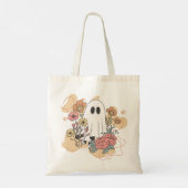 可愛いパーソナライズされた漫画の白い幽霊への贈り物 トートバッグ (裏面)