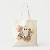 可愛いパーソナライズされた漫画の白い幽霊への贈り物 トートバッグ (正面)