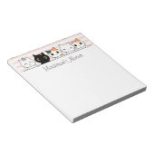 可愛いパーソナライズされた猫 ノートパッド (アングル)