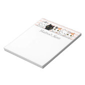 可愛いパーソナライズされた猫 ノートパッド (回転)