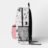 可愛いパーソナライズされた猫 プリントバックパック (右)