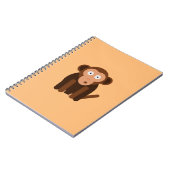 可愛いパーソナライズされた猿 ノートブック (左側)