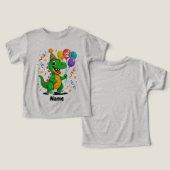 可愛いパーソナライズされた誕生日ディノキッズ (デザイン正面&裏面)