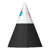 可愛いパーソナライズされた誕生日ディノキッズ パーティーハット (裏面)