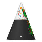 可愛いパーソナライズされた誕生日ディノキッズ パーティーハット (左)