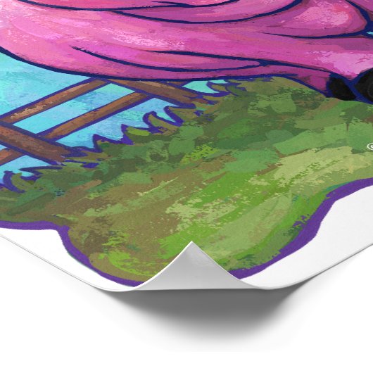 可愛いパーソナライズされた豚のステージルームポスター ポスター (角)