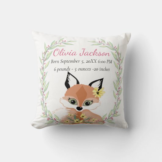 可愛いパーソナライズされたchanterrelle日付を保存 クッション (正面)