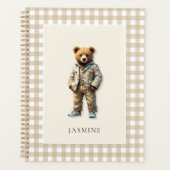 可愛いパーソナライズテディ プランナー手帳 (正面)