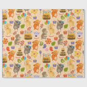 可愛いパーティー ラッピングペーパー (フラット)