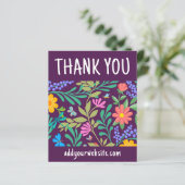 可愛いパープルフローラご注文チラシ (スタンド正面)