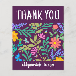 可愛いパープルフローラご注文チラシ