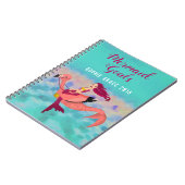 可愛いパープルマーメイドとピンクメルミンゴ女学校 ノートブック (左側)