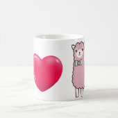 可愛いパープルラマベビー コーヒーマグカップ (中央)