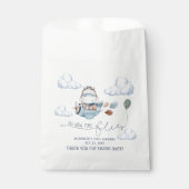 可愛いヒッポフライ飛行機&クラウド、最初の誕生日 フェイバーバッグ (正面)