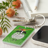 可愛いヒツジがグイッと飛び上がった! キーホルダー (正面右)