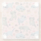 可愛いヒヒ ガラスコースター (裏面)