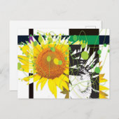 可愛いヒマワリユニーク – 家族に対するかわいいプレゼント シーズンポストカード (正面/裏面)